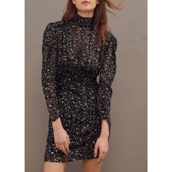 Ba&sh Acia Metallic Mini Dress Sz Small - Picture 1 of 4